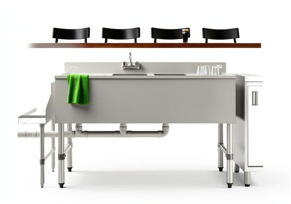 KoolMore 48 in. Stainless Steel Under Bar Sink-3