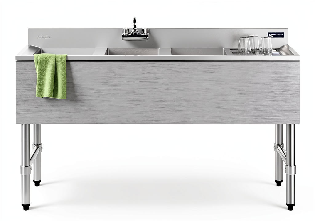 Installing KoolMore 48 in. Stainless Steel Under Bar Sink in a bar cabinet