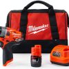 Milwaukee 2504-21 M12 FUEL CP Brushless Lithium-Ion 1/2 in. Cordless Hammer Drill Driver Kit (2 Ah)-0