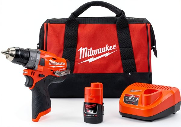 Milwaukee 2504-21 M12 FUEL CP Brushless Lithium-Ion 1/2 in. Cordless Hammer Drill Driver Kit (2 Ah)-0