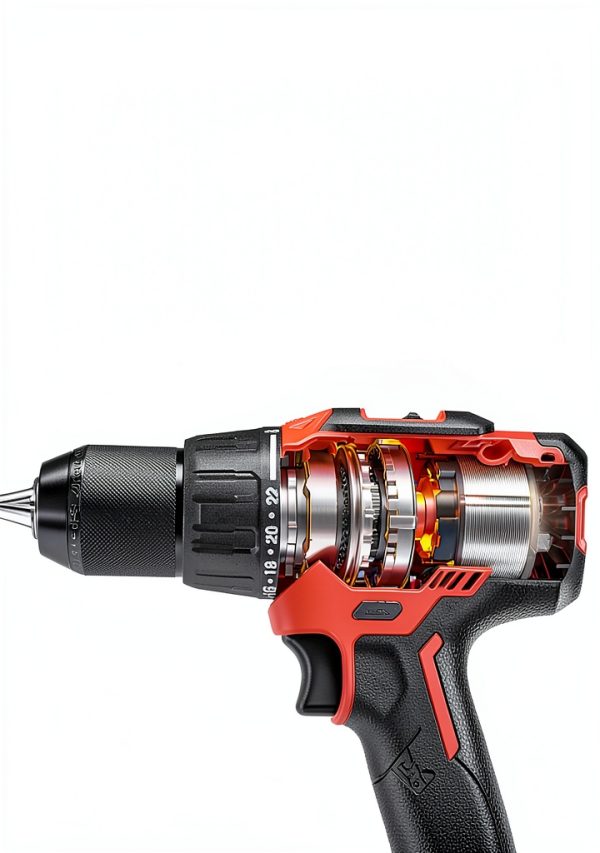 20V Brushless Hammer Drill DCK 600W 531in.lbs Torque 4.0Ah Battery-1