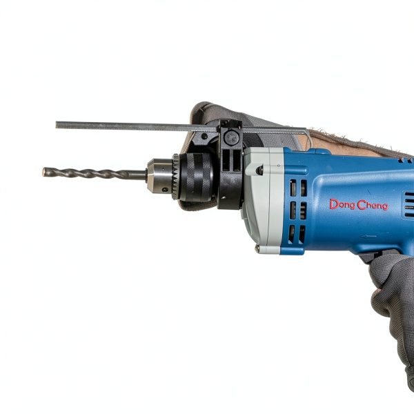 Hammer Drill DongCheng 6A 1/2" Keyed Chuck with 15‑Piece Bit Set Blue-1