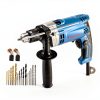 Hammer Drill DongCheng 6A 1/2" Keyed Chuck with 15‑Piece Bit Set Blue-8