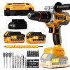 Cordless Hammer Drill GoYwato 1239inlbs 21V Brushless 2Battery Set-0