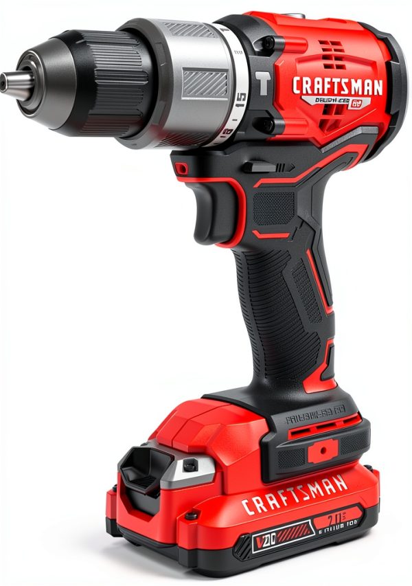 CRAFTSMAN V20 Cordless Hammer Drill Kit, 1/2 inch, 2 Batteries and Charger Included (CMCD732D2)-1