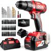 20V Brushless Hammer Drill DCK 600W 531in.lbs Torque 4.0Ah Battery-0