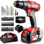 20V Brushless Hammer Drill DCK 600W 531in.lbs Torque 4.0Ah Battery-0
