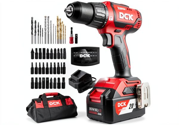 20V Brushless Hammer Drill DCK 600W 531in.lbs Torque 4.0Ah Battery-0
