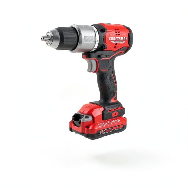 CRAFTSMAN V20 Cordless Hammer Drill Kit, 1/2 inch, 2 Batteries and Charger Included (CMCD732D2)-4